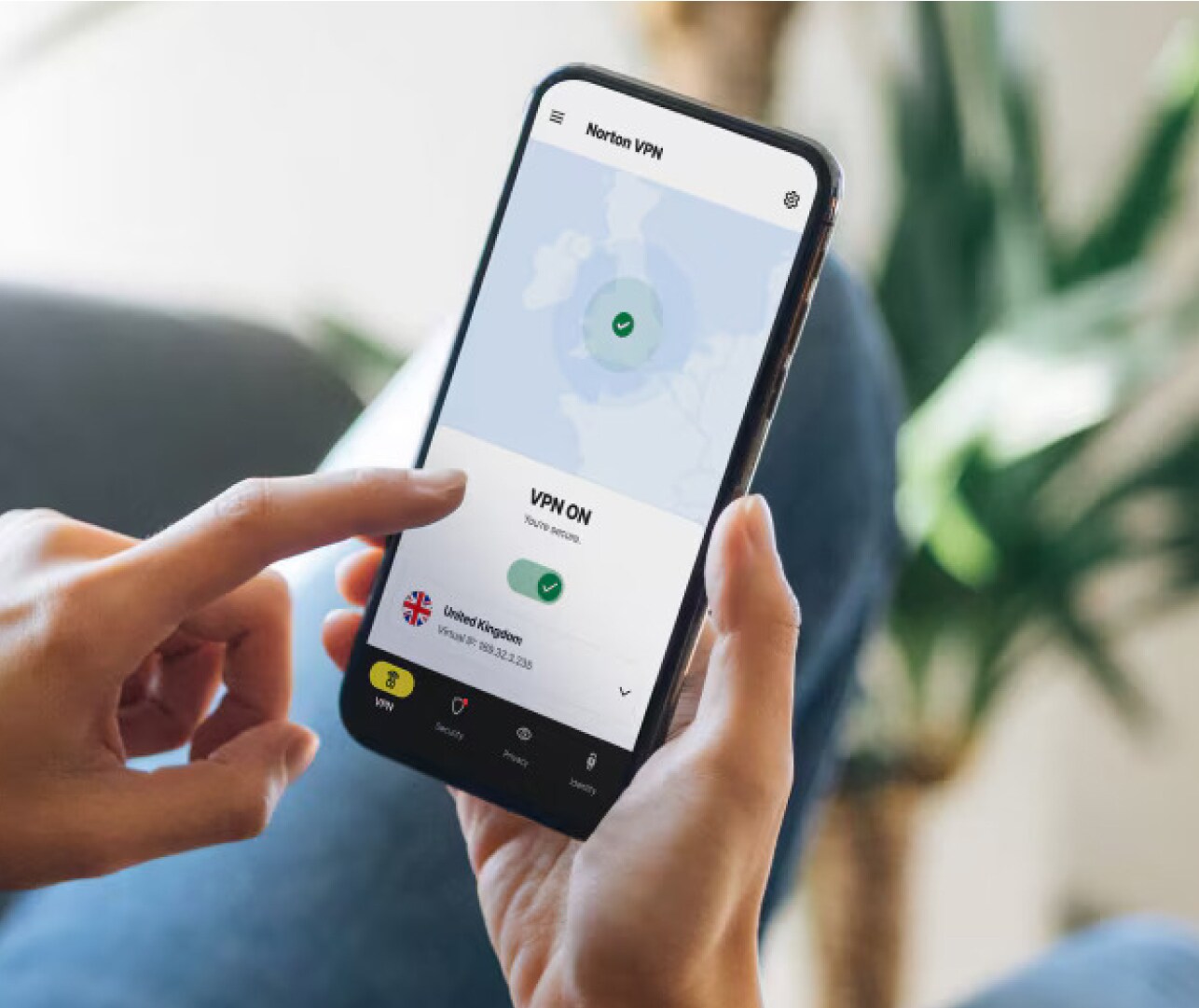 Avviso sullo schermo, Norton Secure VPN.